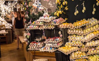 Shopping decorated eggs in Salzburg, Austria. Flickr:Joe Kniesek