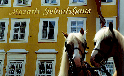 Birthplace of Wolfgang Amadeus Mozart, Salzburg, Austria. P courtesy of Austrian National Tourist Office
