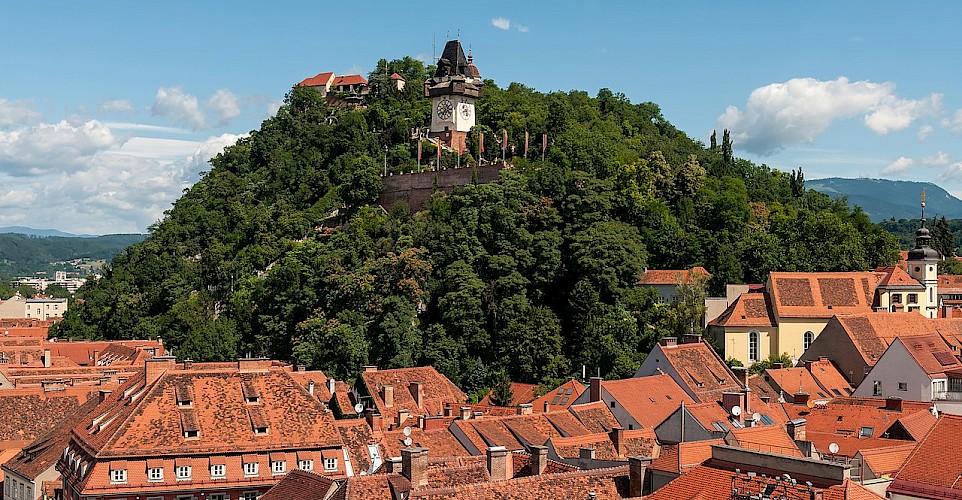 Clocktower in Graz, Austria. Wikimedia Commons:Ralf Roletschek