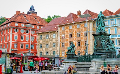 Historic main square in Graz. toEB