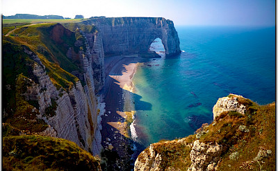 The famous Etretat cliffs in Normandy. Photo via Flickr:Moyan Brenn