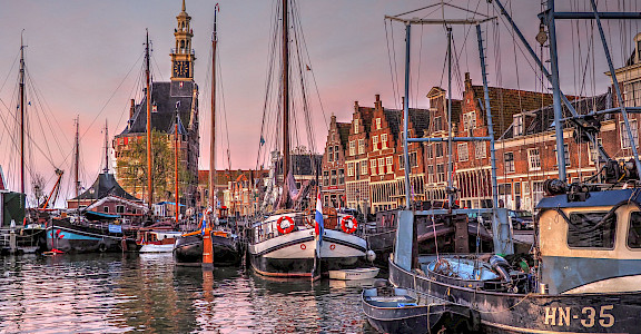 Harbor in Hoorn, North Holland, the Netherlands. Flickr:b k