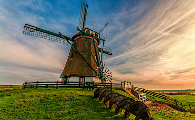 Windmill on the Frisian Island of Texel on the Wadden Sea in the Netherlands. Flickr:Johan Wieland 53.103535657852916, 4.896020778536861