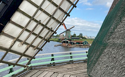 Windmills at the Zaanse Schans in the Netherlands.