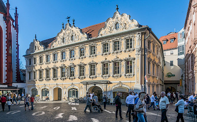 Falkenhaus on Marktplatz 9 in Wurzburg, Bavaria, Germany. CC:Krzysztof Golik