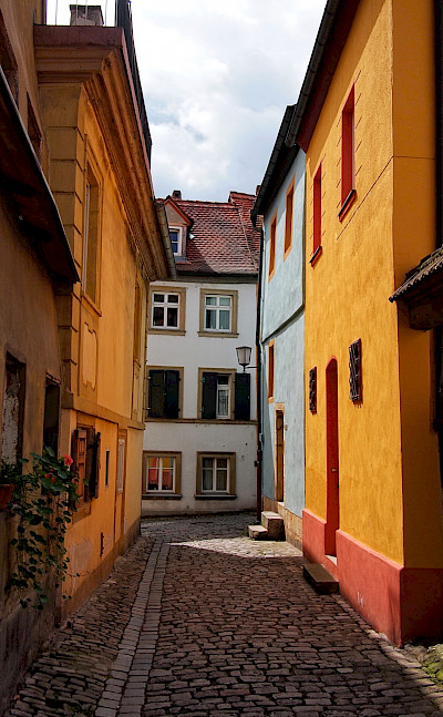Cobblestone streets in Bamberg, Upper Franconia, Germany. Flickr:Mos