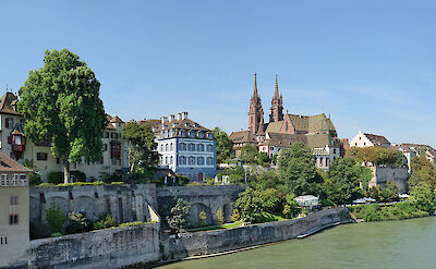 Along the Rhine River in Basel, Switzerland. CC:Taxiarchos228