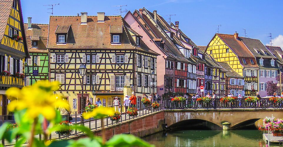 Along the Lauch River, Colmar is part of the <i>Alsatian Wine Route</i> in France. Flickr:Kiefer 