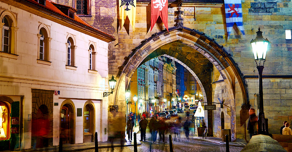 City gate in Prague, Czech Republic. Flickr:Moyan Brenn