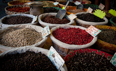 Spices for sale in Luberon, France. Flickr:Ben & Gab