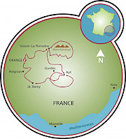 Provence Road Bike Tour Map