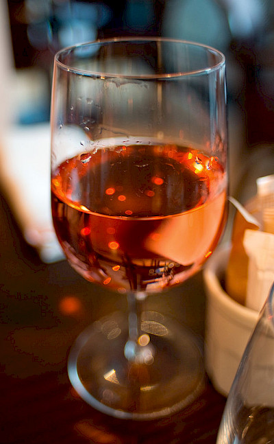 Rose wine - popular in the Provence. Wikimedia Commons:Ashley Pomeroy