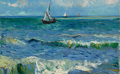 Van Gogh seascape near Les Saintes-Maries-de-la-Mer, France.