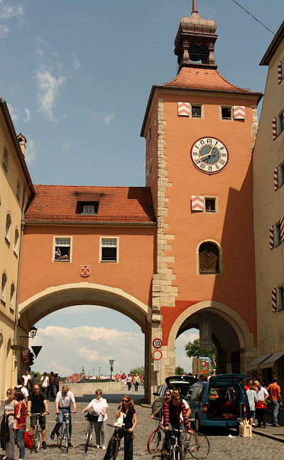 Entrance gate into Regensburg in Bavaria, Germany. Flickr:Matthew Black 49.019612, 12.097664