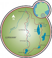 Estrada Romântica & os Lagos Baviera Mapa