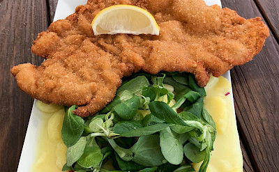 Schnitzel is a favorite in Austria. Flickr:skjaidev