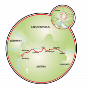 Salzburg to Vienna Map