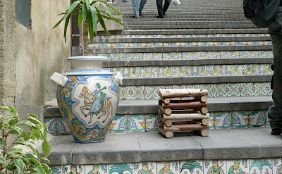 The famous pottery and stairs of Caltagirone, Sicily, Italy. Photo via Flickr:reziemba