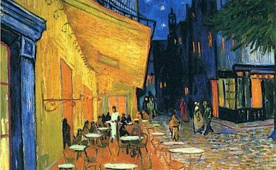 Café Terrace at Night, Arles, France. Van Gogh, 1888