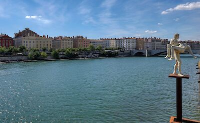 Statue in Lyon, France bike boat tour. Flickr:besopha