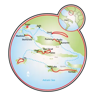 Southern Dalmatia Map