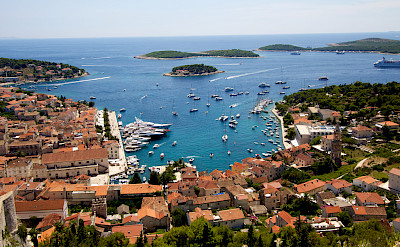 Harbor of Hvar Island, Dalmatia, Croatia. Photo via Flickr:Ramon 43.171771, 16.441383