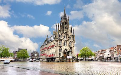 Town Hall in Gouda, South Holland, the Netherlands.