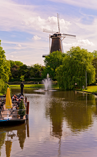 Windmill in Leiden, the Netherlands. Flickr:Tambako the Jaguar