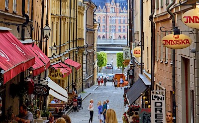Bike break for shopping in Stockholm, Sweden. Flickr:Pedro Szekely
