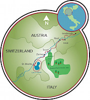 St. Moritz to Innsbruck Map