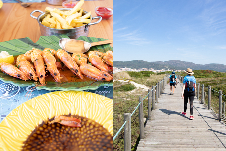 Fresh seafood along the Coastal Way Camino