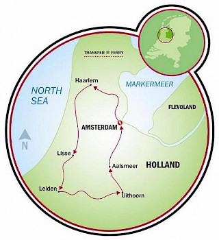 Tour das Tulipas - 4 Dias Map