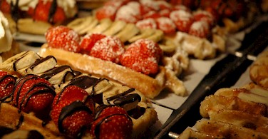 Belgium waffles, of course! Photo via Flickr:Jason Rogers