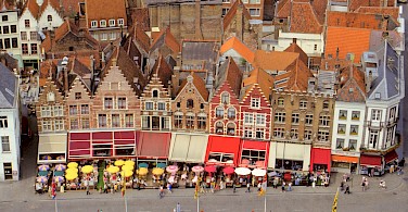 View of Bruges' great facades from the Belfort, West Flanders, Belgium. Photo via Flickr:Benjamin Rossen
