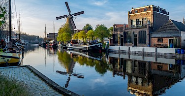 Harbor in Gouda, the famous cheese town in Holland. Photo via Flickr:Frans Berkelaar