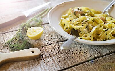 Fresh tagliatelle with lemon. Unsplash@Getty Images