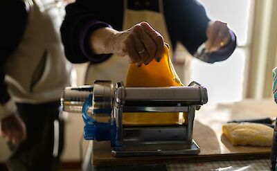 Making pasta. Unsplash@Lorenzo Tomasetti
