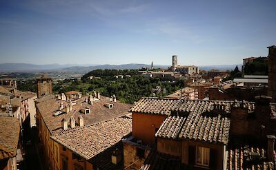 Terracotta tiled roofs in Perugia, Umbria. Unsplash@Steffen Petermann