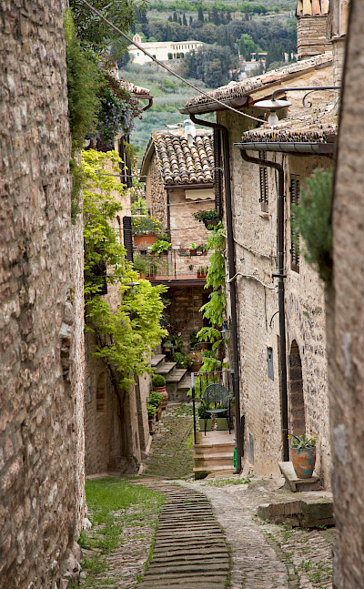 Walkway in Spello in Umbria, Italy. Flickr:Biggs