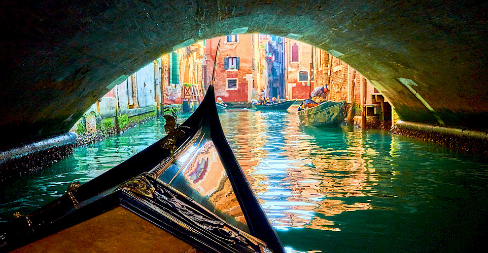 Gondola ride in Venice, Italy. Photo via Flickr:Moyan Brenn