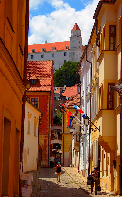 Strolling the streets in Bratislava, Slovakia. Photo via TO.