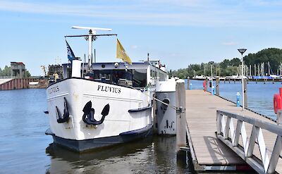 Fluvius docked in Huizen | Bike & Boat Tour