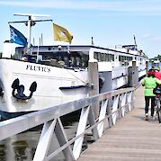 Guests arriving at the Fluvius | Bike & Boat Tour