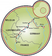 Mainz a Metz Mapa