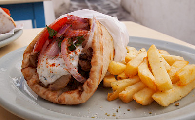 Falafel & fries in Greece, common Mediterranean food! Flickr:Ben Ramirez