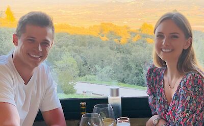 Restaurant with a view in Gordes, France bike tour. Unsplash@Thibault Ludwikowski
