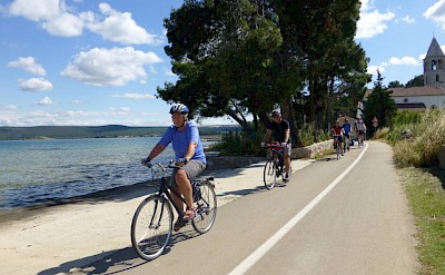 Biking near Trogir, Croatia.