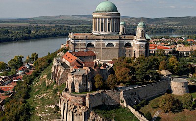 Old castle ruins along the Danube River.