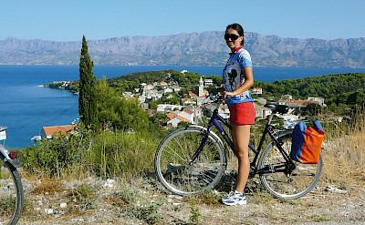 Cycling on Brac Island, Dalmatia, Croatia.