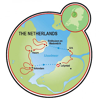 Bike and Sail the Zuiderzee Coast Map